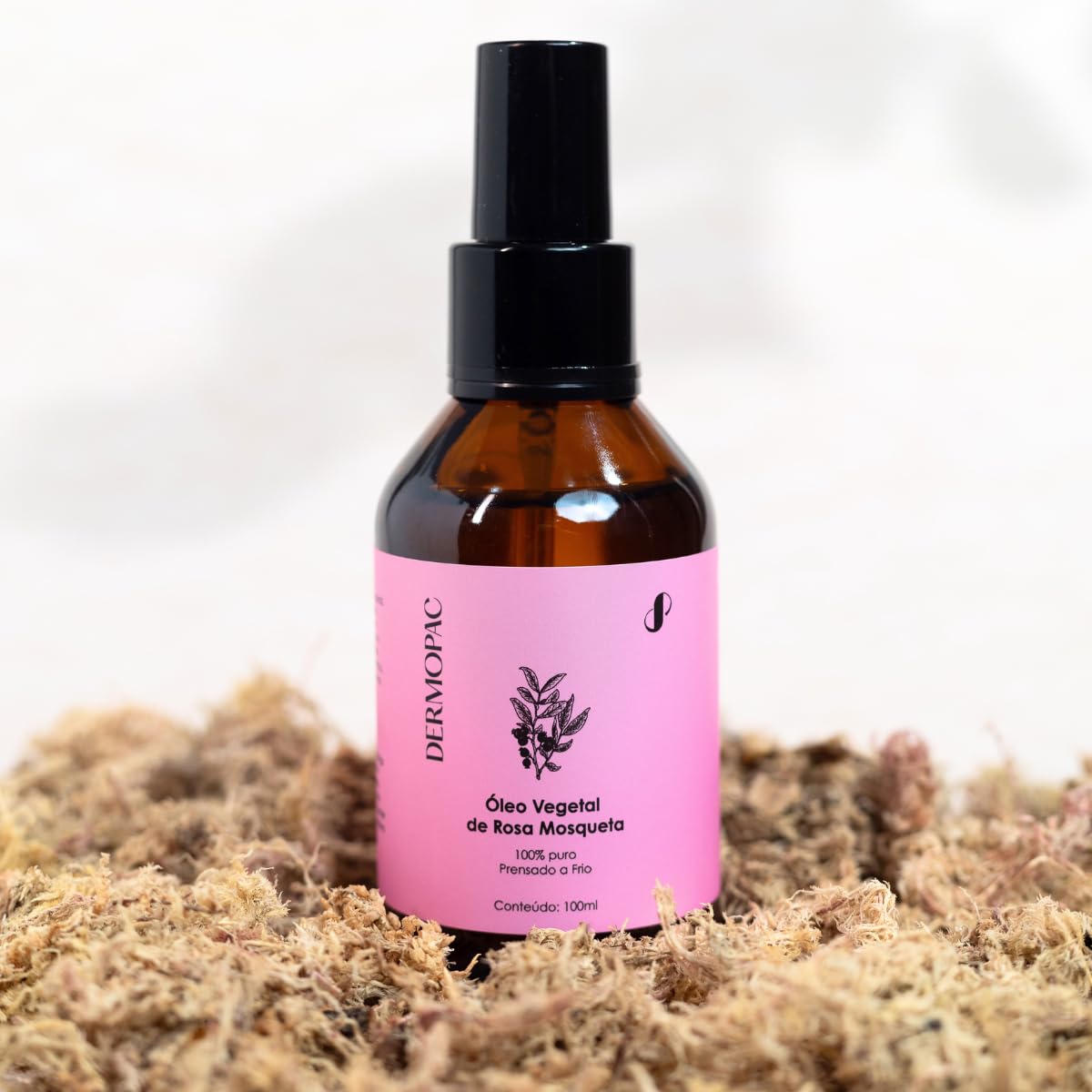 Dermopac Óleo Vegetal de Rosa Mosqueta, 100% Puro Natural, Hidratante Facial e Corporal, 100ml