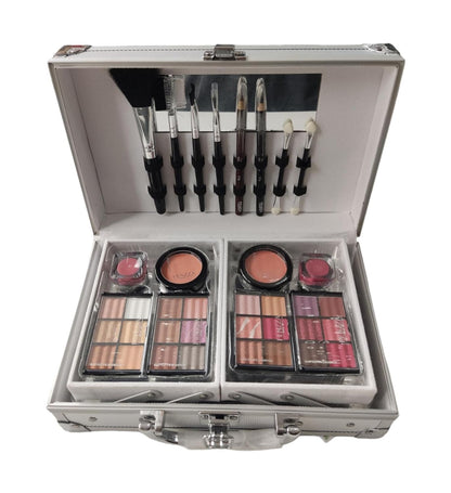 Maleta Prata com Kit de Maquiagem - Fenzza