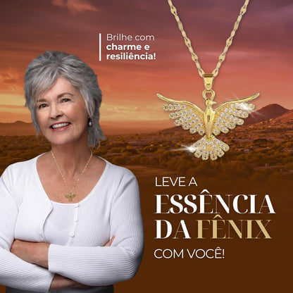 Colar Feminino "Exuberant Majesty" em Aço Inoxidável com Zircônias – Semijoia de Luxo – Inspiração Mitológica e Elegância Atemporal – Unissex – Acompanha Bolsa de Veludo