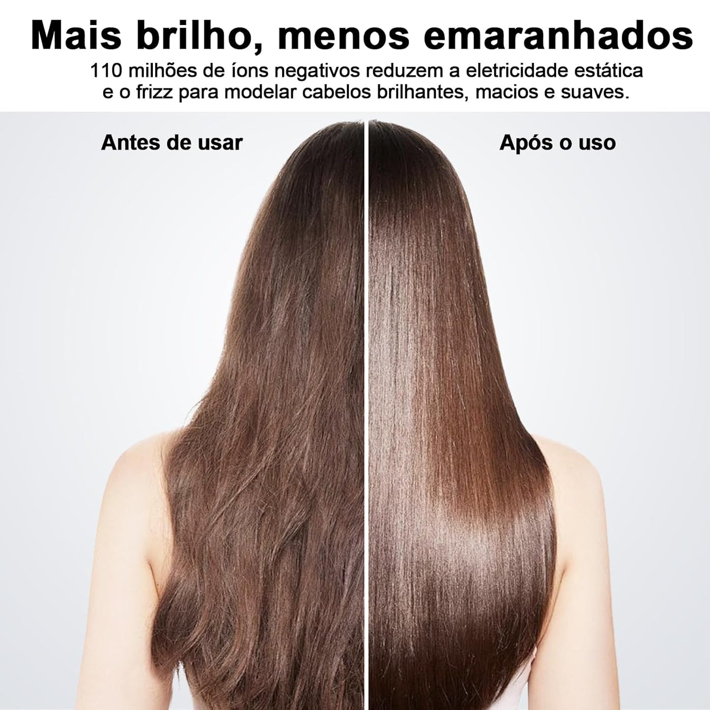 GOKOCO Secador de Cabelo 5 em 1 Conjunto, Escova Secadora 1400W Alta Velocidade 110000 Rpm, Kit Modelador Liso e Cacheado com Bocal Magnético 127Volt e 110Volt, Rosa