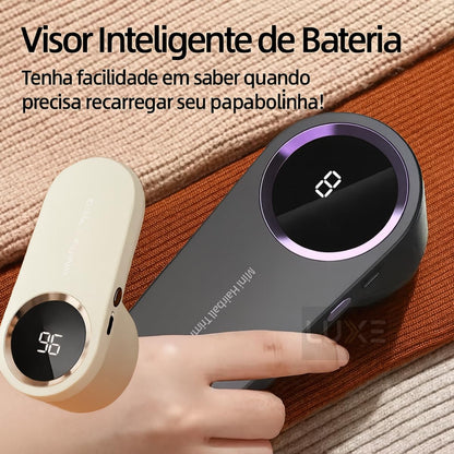Papa Bolinhas de Roupa Elétrico Recarregável USB com Visor LED, Aparelho Removedor de Pelos e Fiapos Bolinhas de Roupas, Tecidos, Potente e Portátil