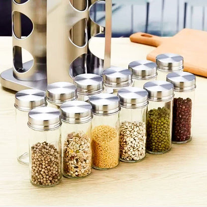 Porta Condimentos 12 Potes Base Giratória Futuro Casa Fuy428