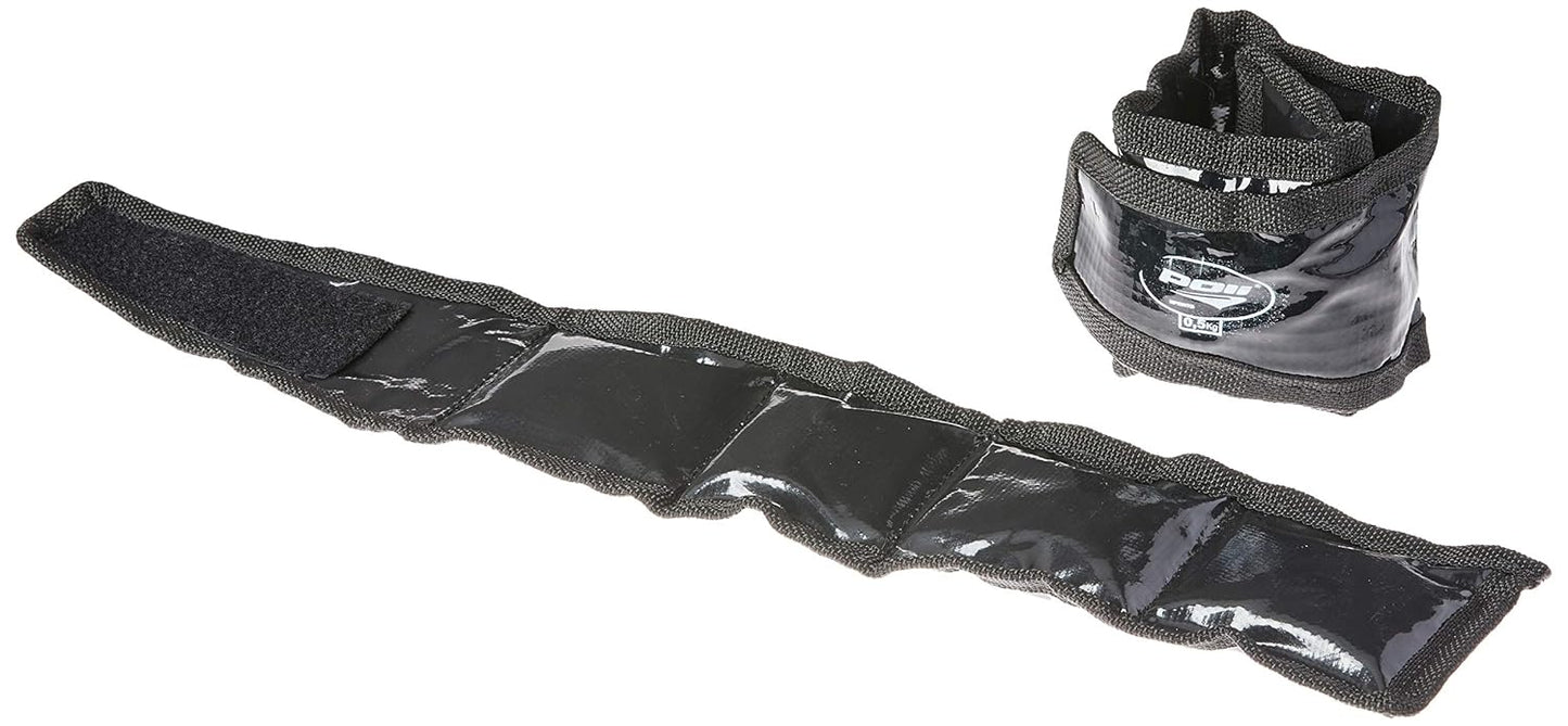 Poli Sports Tornozeleira Emborrachada 1/2kg Preta