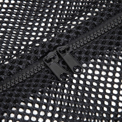 Champion Sports Bolsa de viagem de malha com zíper e alça de ombro ajustável - Bolsa de ginástica multiuso de 38 cm x 91 cm para equipamentos, equipamentos esportivos, lavanderia - Bolsa de viagem e