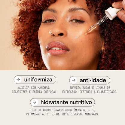 Óleo de Rosa Mosqueta - Puro, Uniformizador, Hidratante e Antioxidante - Para Manchas, Rugas, Estrias e Melhor Elasticidade - Uso Facial, Oleo Corporal e Cabelos - 100% Pura Natural Vegano - 30 mL Beauts