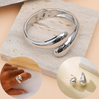 Conjunto Gota Pingo Bracelete, Anel e Brinco