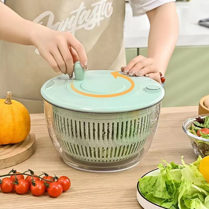 Centrífuga De Salada Secador Verduras Manual 5 Litros