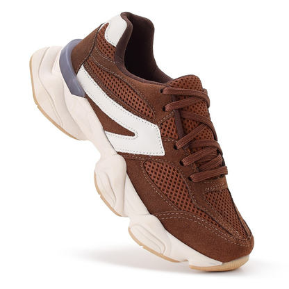 Tênis Feminino Esportivo Sneacker Chunky Academia Marrom Terra