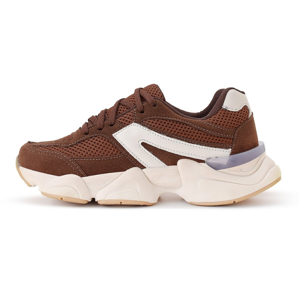 Tênis Feminino Esportivo Sneacker Chunky Academia Marrom Terra