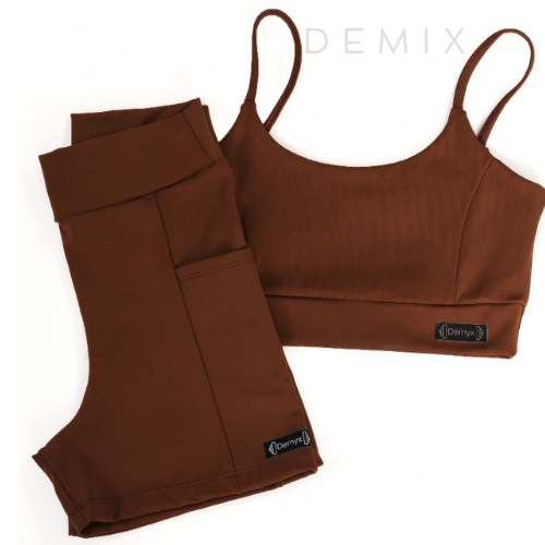 Conjunto Academia Corrida Treino Poliamida Zero Transparência shorts e Top de Alça
