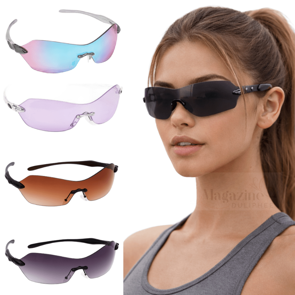 Óculos Esportivo Dart Lente Única Curvada de Sol UV400 Feminino Masculino Ciclismo Corrida Leve Confortável