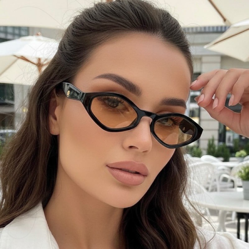 Óculos de Sol Feminino Poligonal Unissex UV400 Proteção Solar Várias Cores da Moda