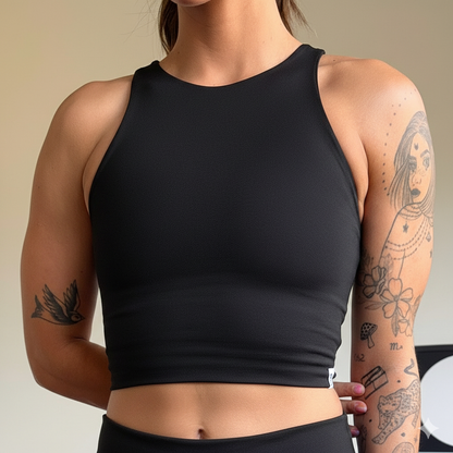 Top Fitness Feminino de Suplex com Alta Compressão
