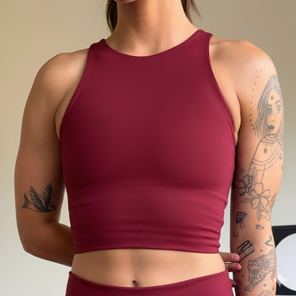 Top Fitness Feminino de Suplex com Alta Compressão