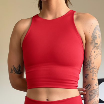 Top Fitness Feminino de Suplex com Alta Compressão