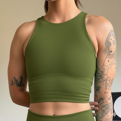 Top Fitness Feminino de Suplex com Alta Compressão