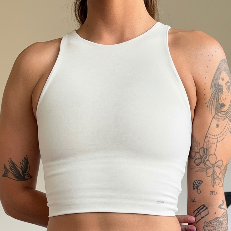 Top Fitness Feminino de Suplex com Alta Compressão