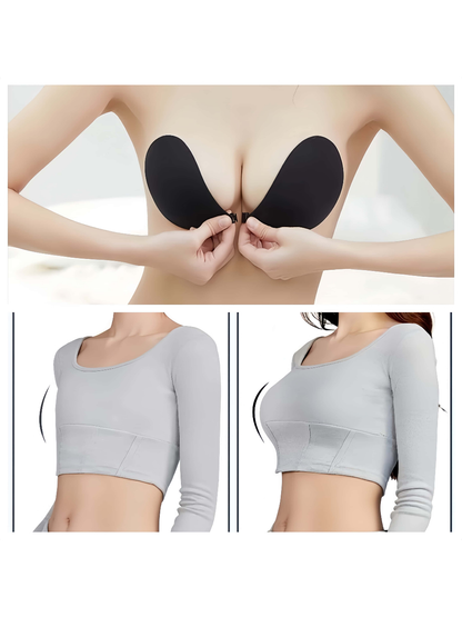 Sutiã Invisível Push-Up-Copo Sem Alça Autoadesivo Confortável Reutilizável| Ideal para Vestidos