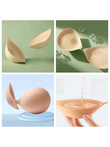Sutiã Invisível Push-Up-Copo Sem Alça Autoadesivo Confortável Reutilizável| Ideal para Vestidos