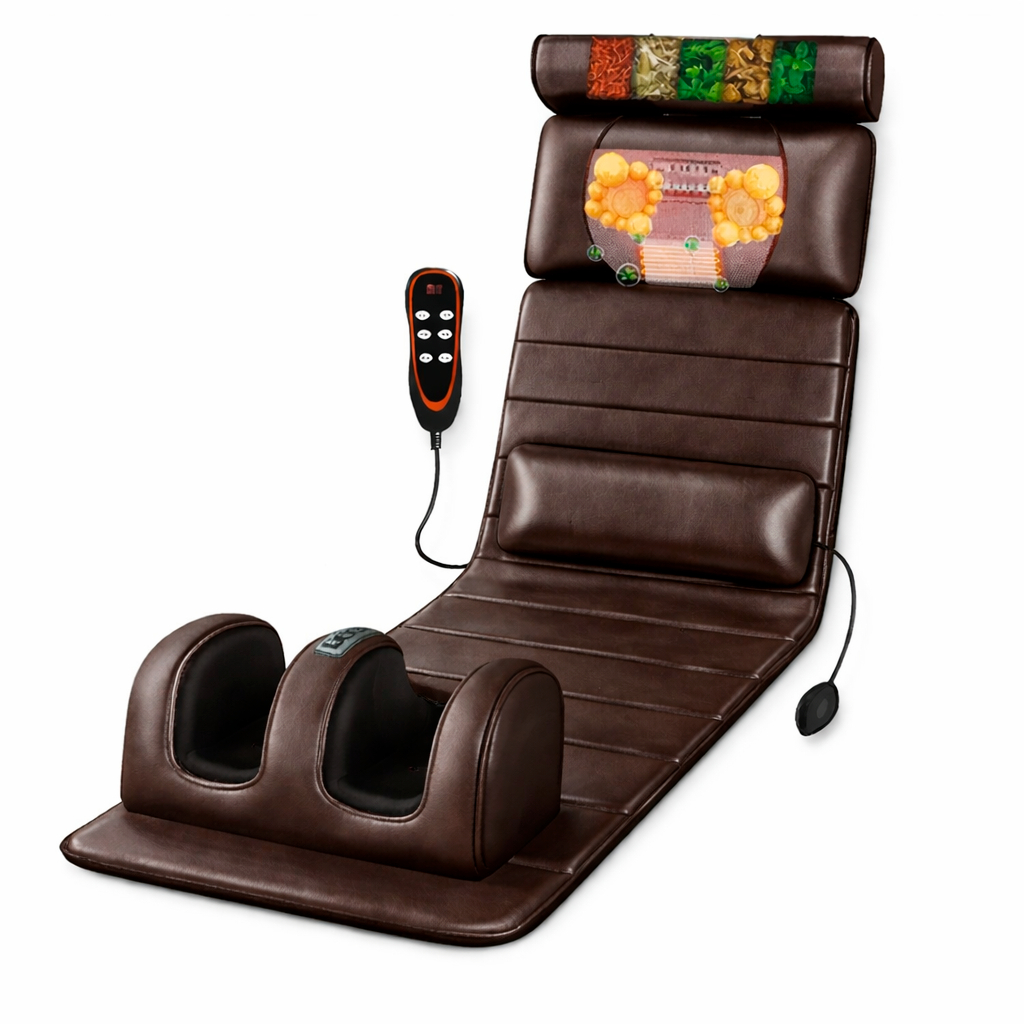 Colchão Massageador Shiatsu com Aquecimento, Airbag, Vibração e Controle Remoto