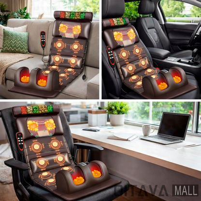 Colchão Massageador Shiatsu com Aquecimento, Airbag, Vibração e Controle Remoto