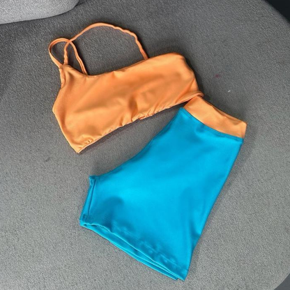 Conjunto Fitness Feminino com Top Forrado e Short de Cintura Alta