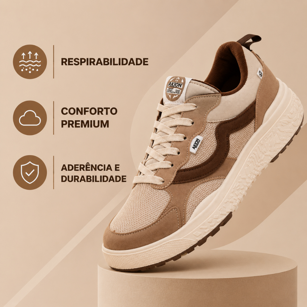 Tênis AKION Streetwear Unissex Elegante Confortável Estilo Moderno 34 ao 43 Uso Diário e Lazer