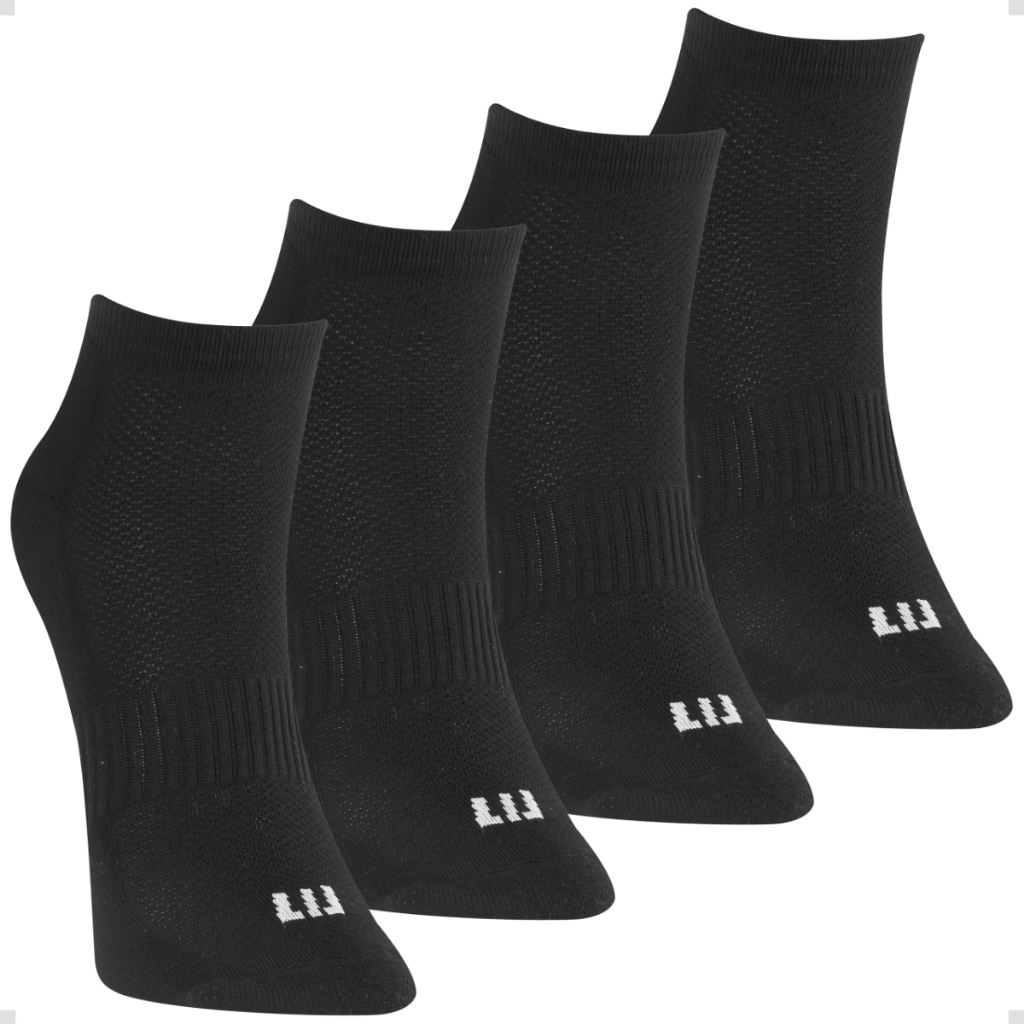 Kit 4 Pares de Meias Esportivas de Poliamida Cano Curto