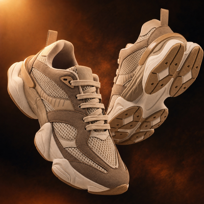 Tênis Feminino VILI AURA Chunky Dad Sneaker Casual Academia Confortável Solado Alto 4 cm
