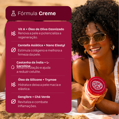 Popozuda Creme Corporal Termoativo para Estrias e Celulite 200g | Efeito Aquecimento