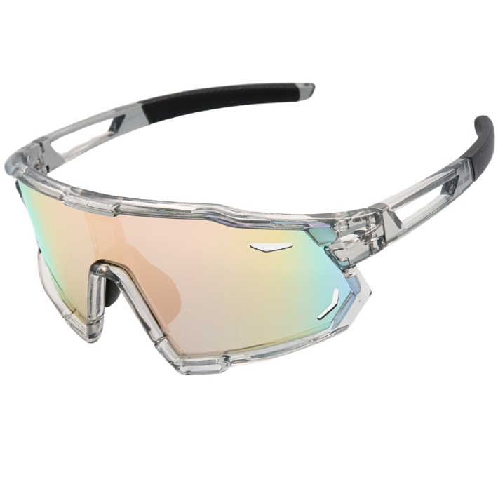 Óculos Esportivo Polarizado Premium Cinza Rose Espelhado Tendencia Blogueira Corrida Fitness uv400