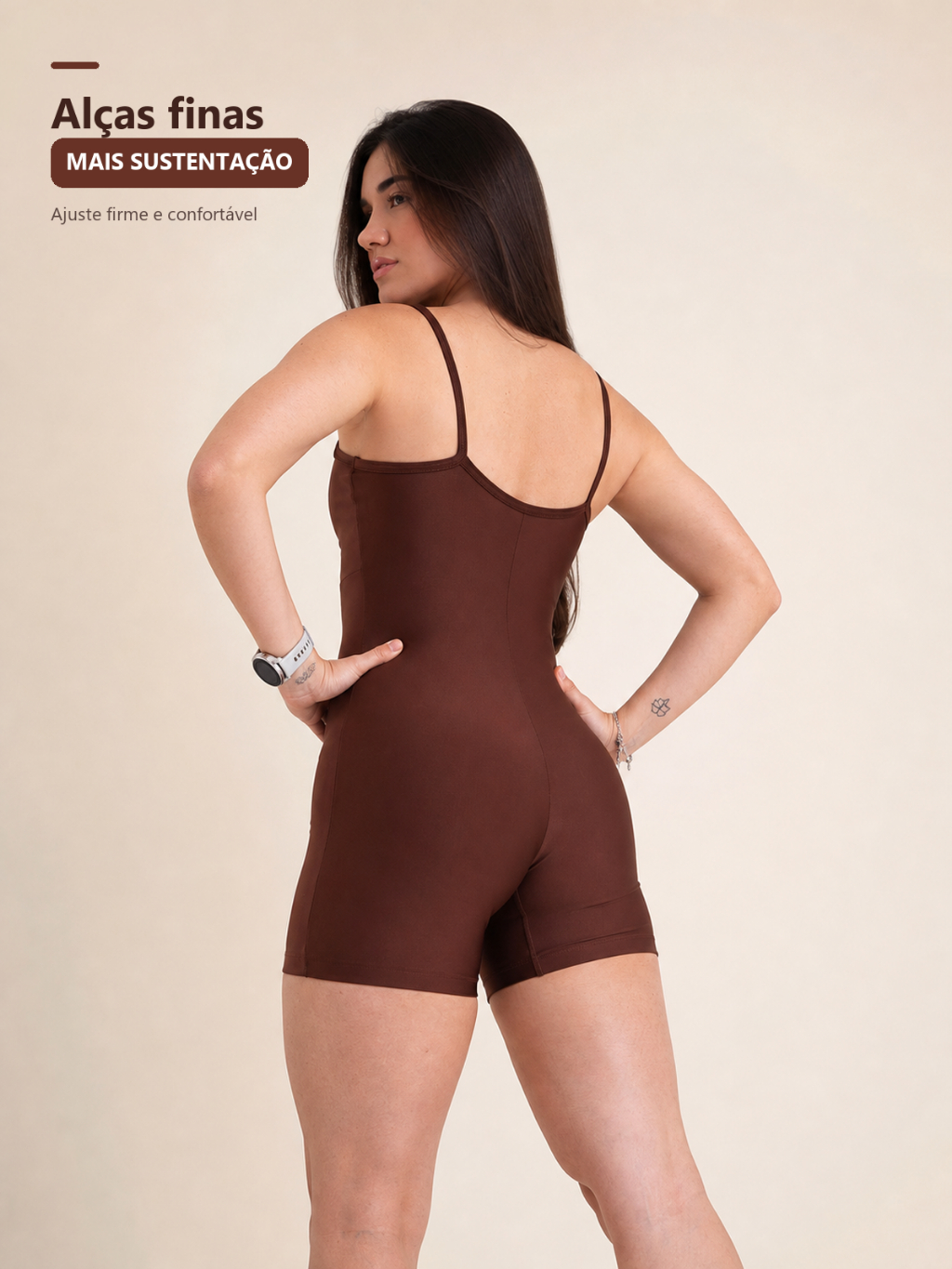 Macaquinho Feminino Academia De Alcinha Fitness Zero Transparência Suplex Premium Modela Corpo