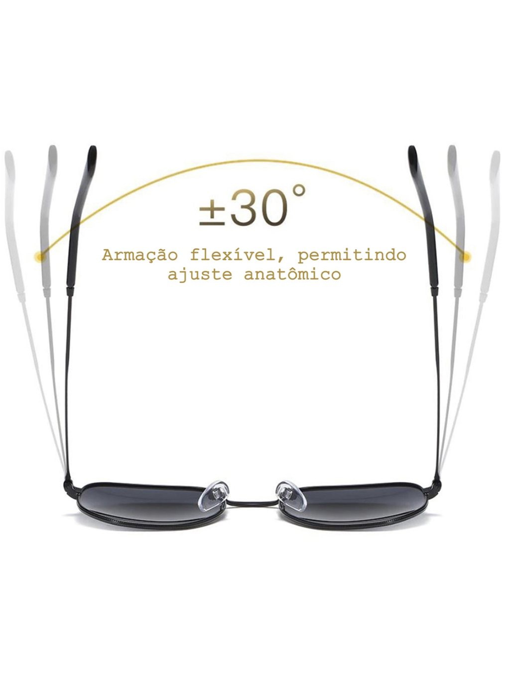 óculos de sol hexagonal masculino feminino com lente preta escura armação metal geométrico blogueira
