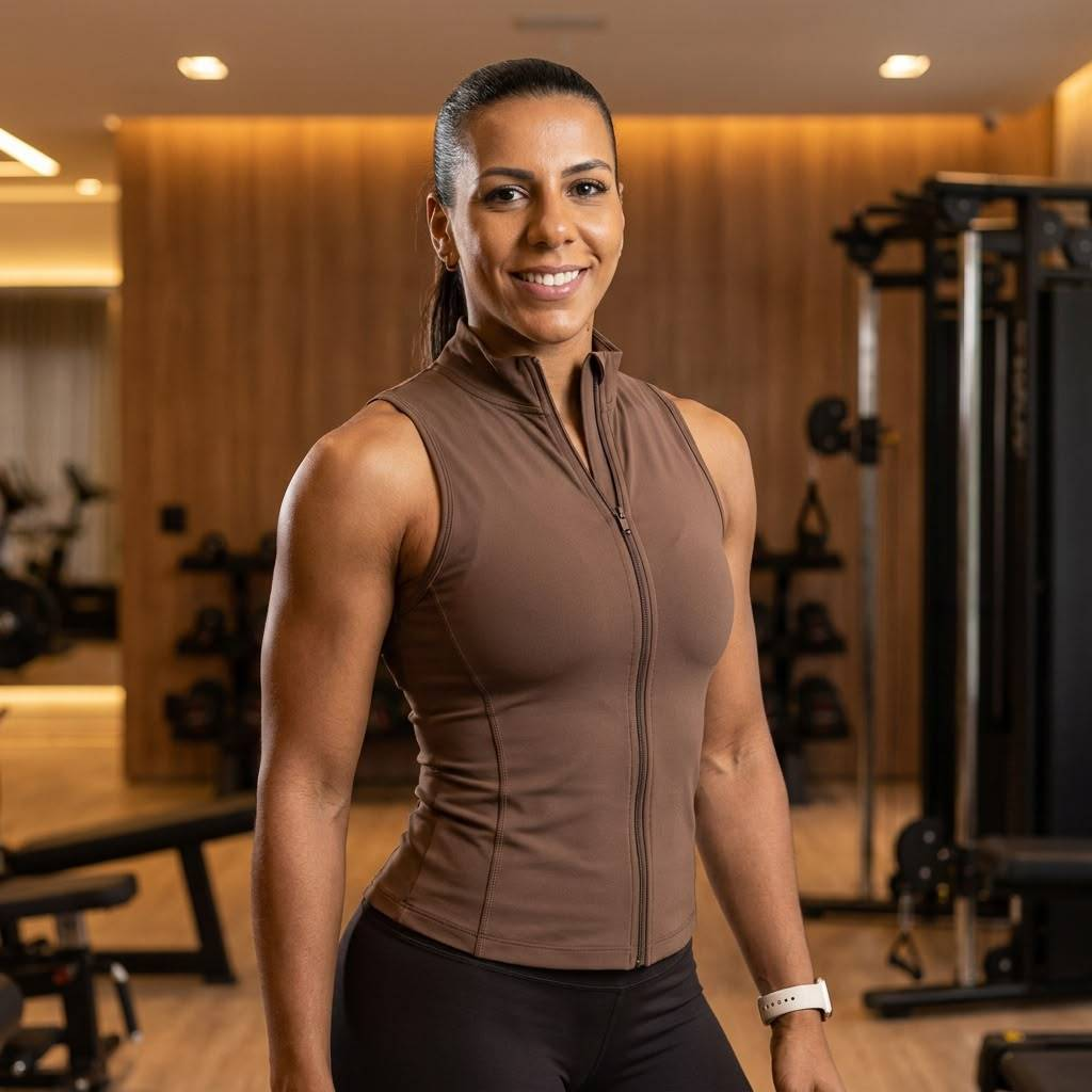 Colete Fitness Feminino Premium Com Zíper Regata Academia Casual
