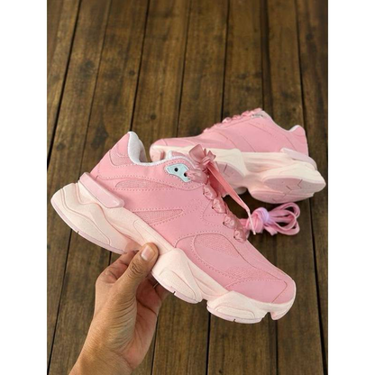 Tenis Feminino 9060 Casual Marrom Chunky Solado Robusto Retro Confortavel Urbano