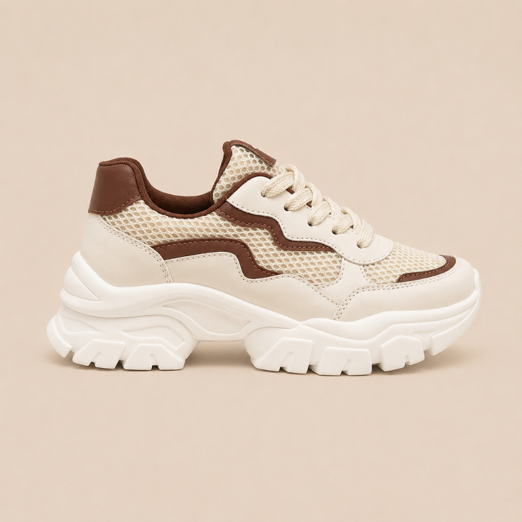 Tênis Feminino Chunky Tratorado Minimalista Solado Alto Dia a Dia-Promoção Envio Relâmpago