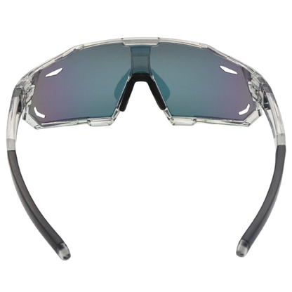 Óculos Esportivo Polarizado Premium Cinza Rose Espelhado Tendencia Blogueira Corrida Fitness uv400