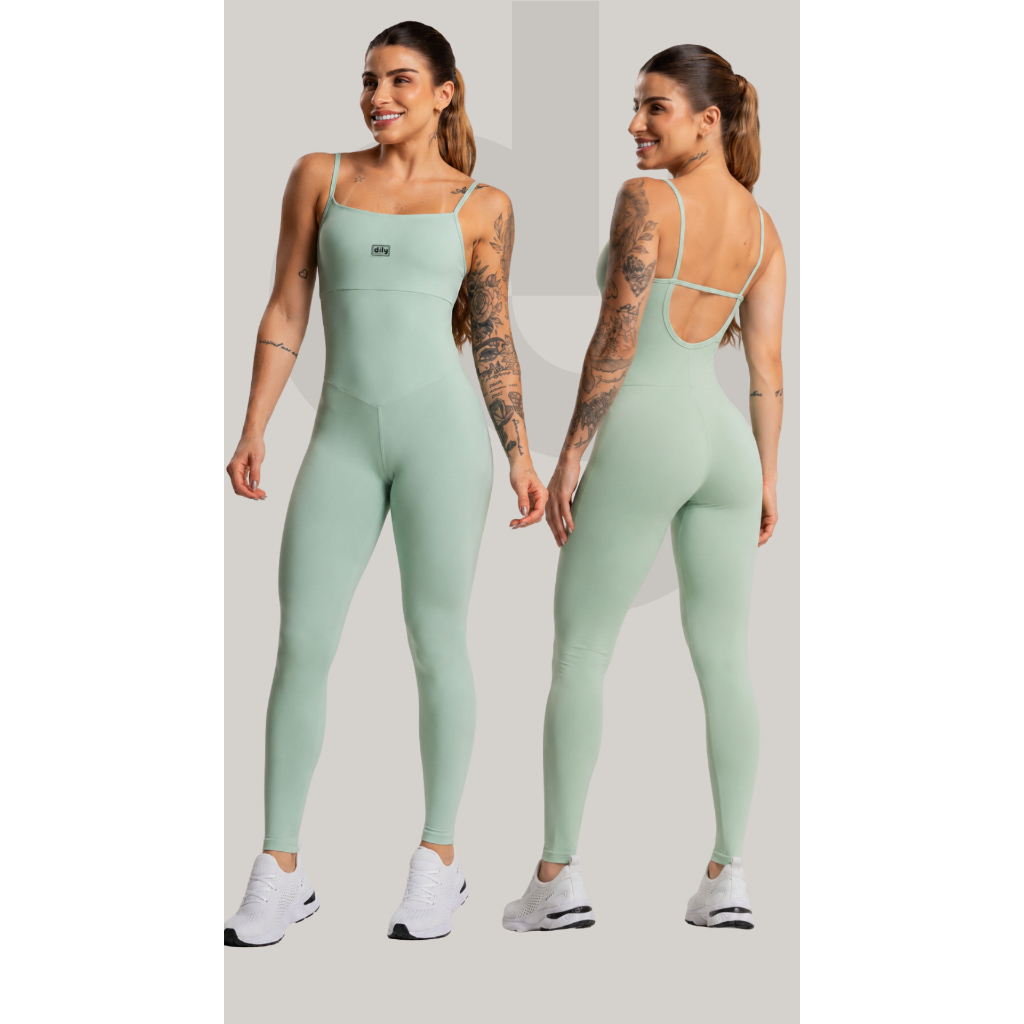 Macacão Fitness Feminino em Poliamida com Proteção UV50