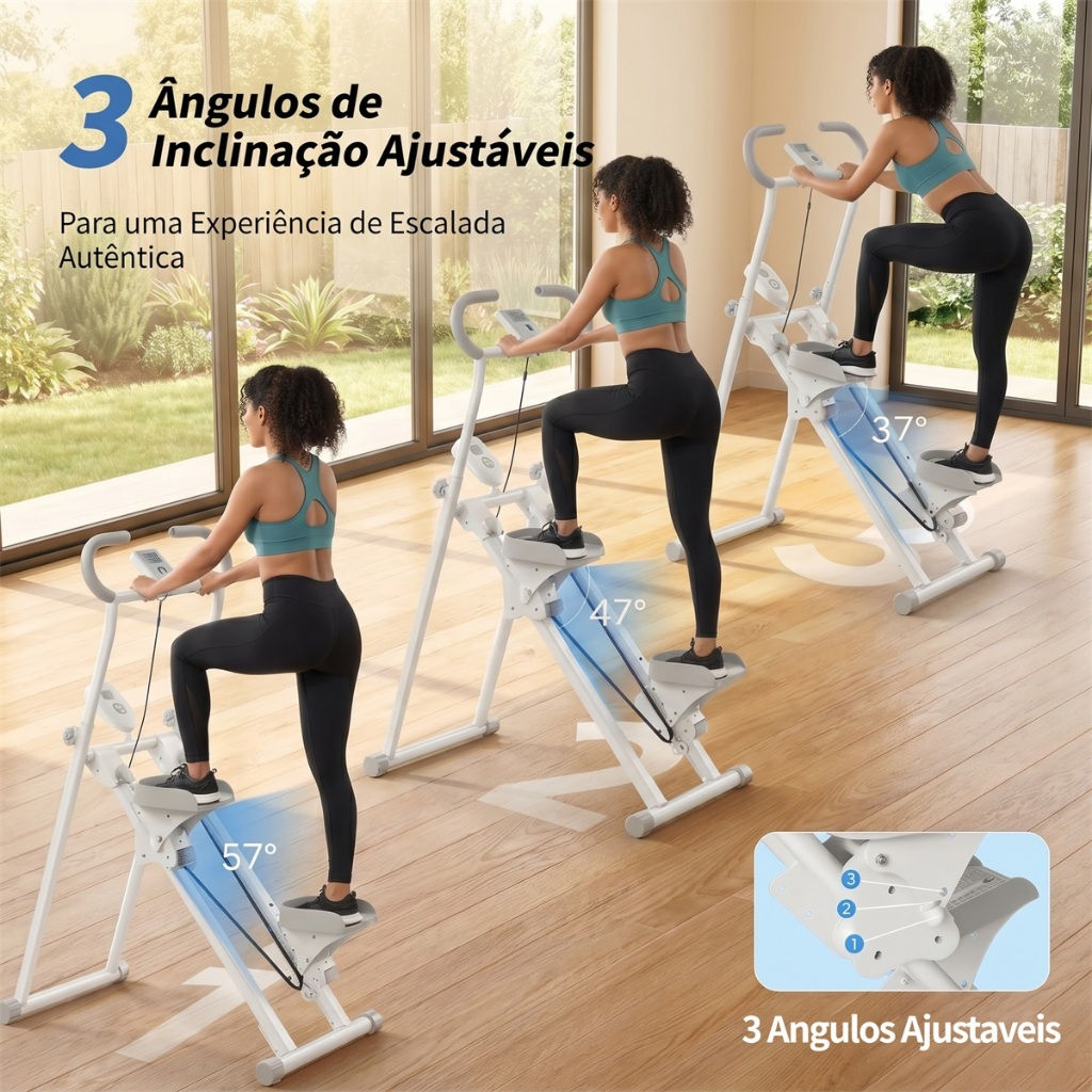 Simulador De escada e Caminhada para casa Dobrável suportar 150KG Escalador Treino Em Casa