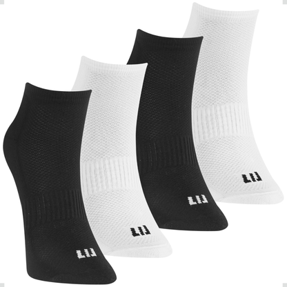 Kit 4 Pares de Meias Esportivas de Poliamida Cano Curto