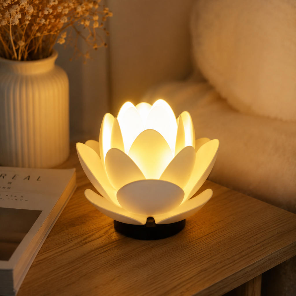 Luminária Flor de Lótus LED — Luz Quente