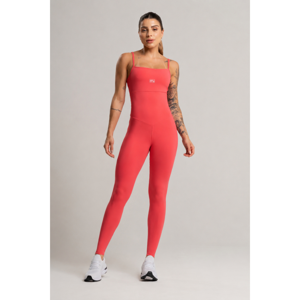 Macacão Fitness Feminino em Poliamida com Proteção UV50