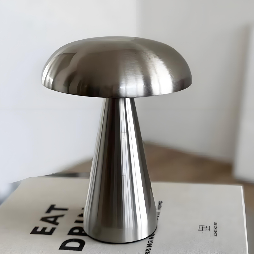 Luminária LED Cogumelo Retrô Recarregável — Touch