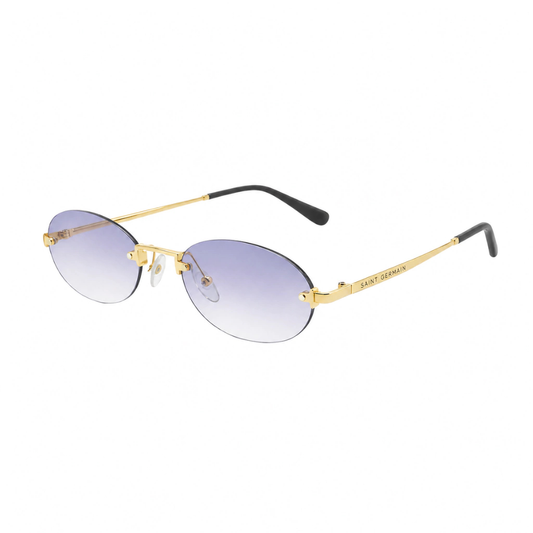 Óculos de Sol Oval Napoli com Lente Azul Unissex UV400 Sem Aro