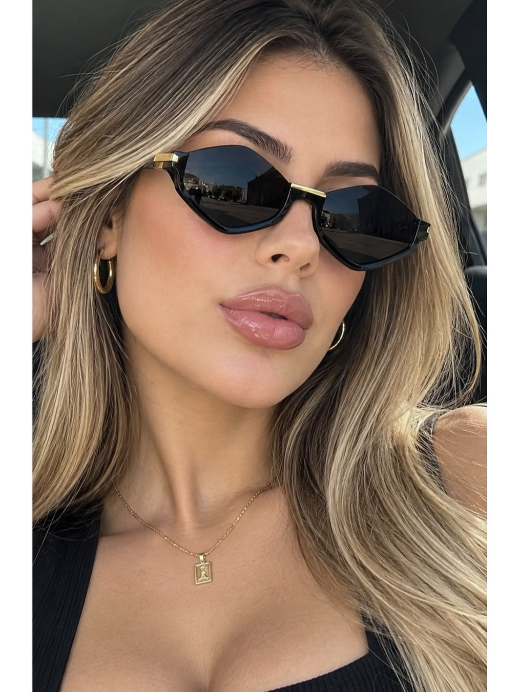 Óculos de Sol Feminino Gatinho Premium – Lente Degradê, Várias Cores