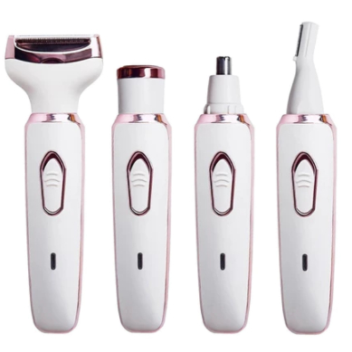 Barbeador Elétrico 4 Em 1 Para Mulheres Remoção De Pelos Corporais feminino/aparador de pelos do nariz e sobrancelhas