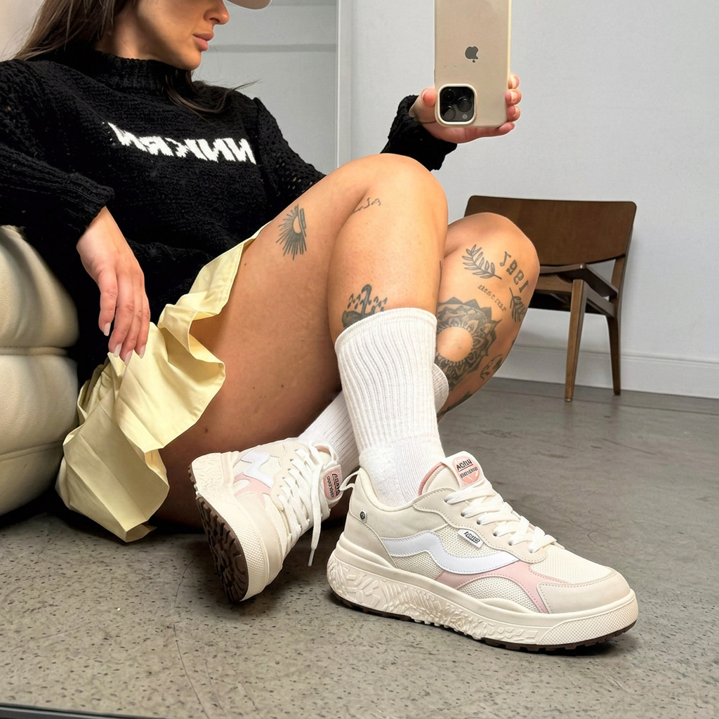 Tênis AKION Streetwear Unissex Elegante Confortável Estilo Moderno 34 ao 43 Uso Diário e Lazer