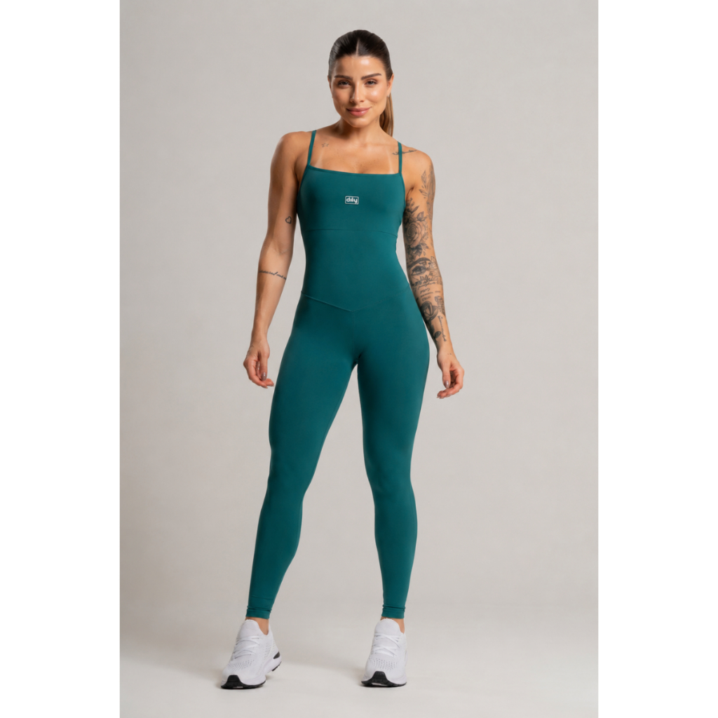 Macacão Fitness Feminino em Poliamida com Proteção UV50