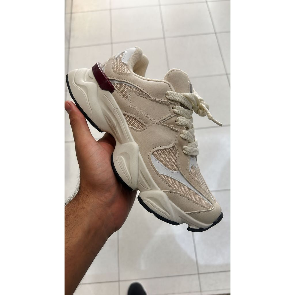 Tenis Feminino 9060 Casual Marrom Chunky Solado Robusto Retro Confortavel Urbano