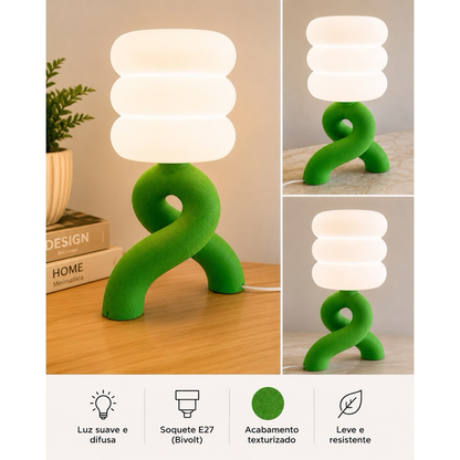 Luminária de Mesa Design Moderno Escandinavo Decorativa LED Quarto Sala Escritório